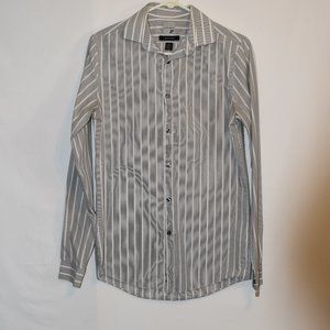JF J. Ferrar Striped Dress Shirt